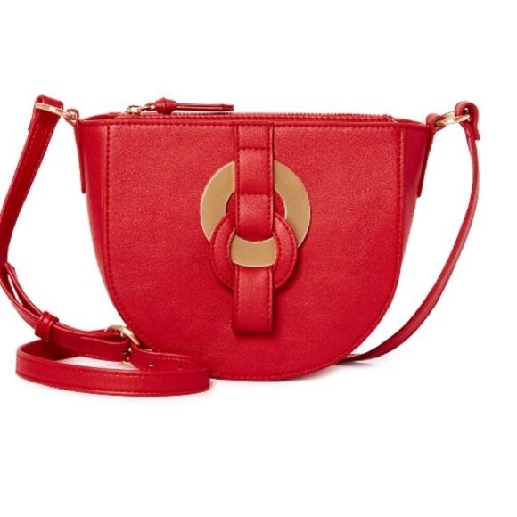 Coral Faux Leather Crossbody - Picture 4 of 6